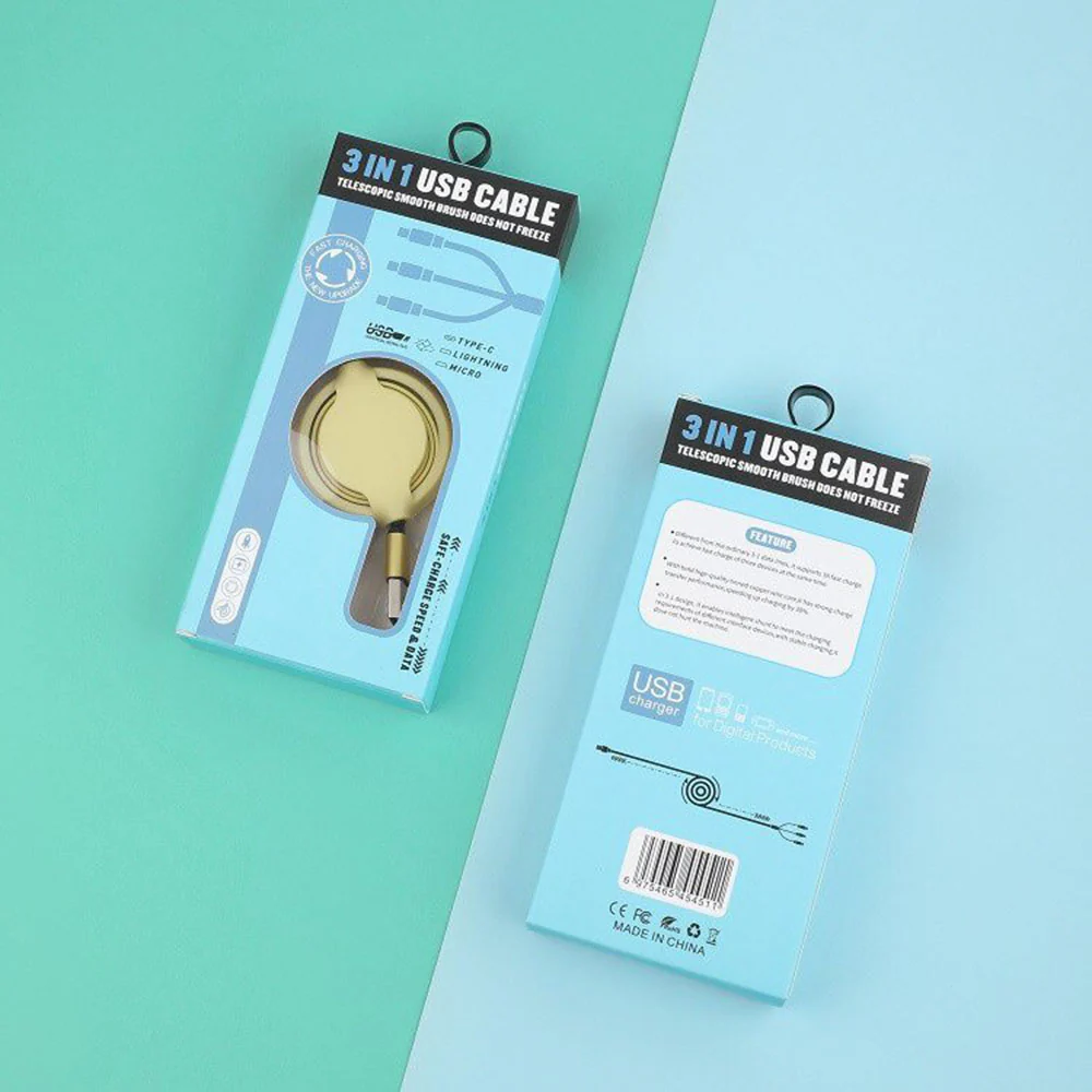 3 in 1 USB Cable - Type-C, Lightning, Micro - Image 2