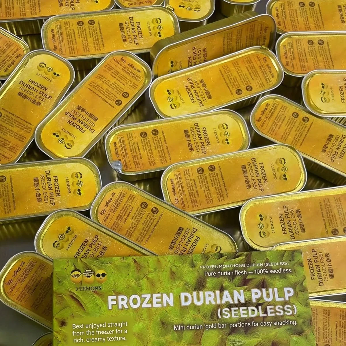 3 Lemons Frozen Seedless Durian Bars 4 Pack 400g - Image 6