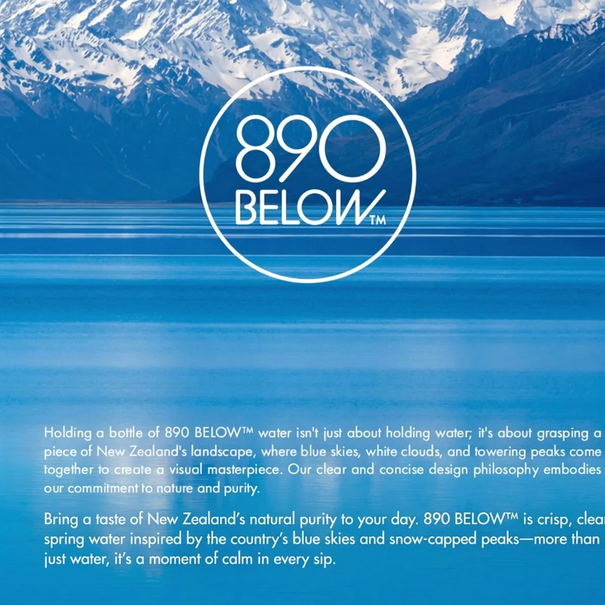 890 Below New Zealand Natural Glacial Water 350ml x 24 - Bottled Water 24 Pack - Image 2