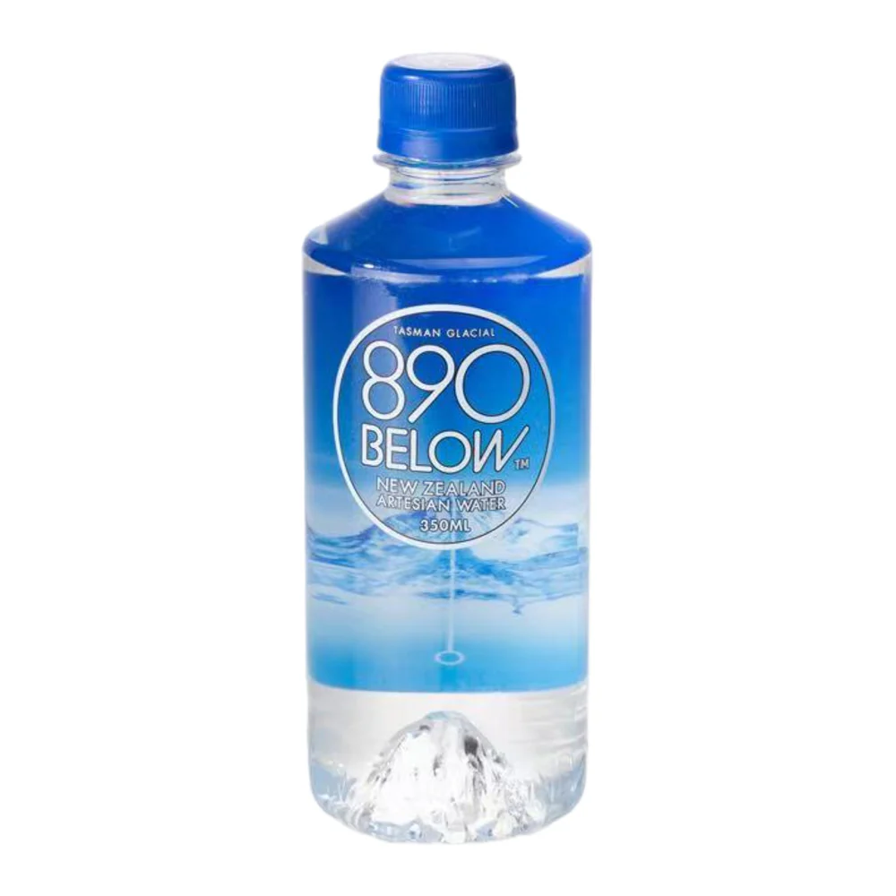 890 Below Tasman Glacial New Zealand Artesian Water 350ml