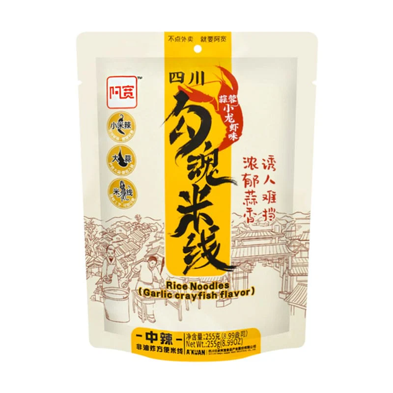 A-Kuan Garlic Crayfish Flavor Rice Noodles - 255g - Image 3