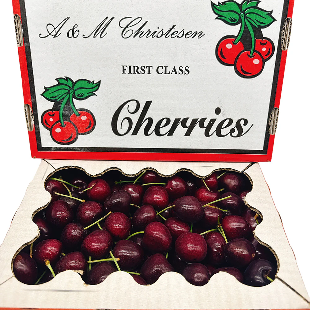 A & M Christesen First Class Cherries Gift Box - 32mm+ 2kg - Image 2