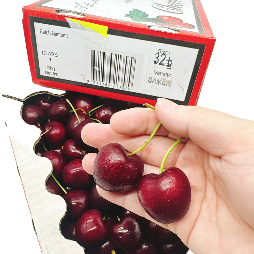 A & M Christesen First Class Cherries Gift Box - 32mm+ 2kg - Image 4