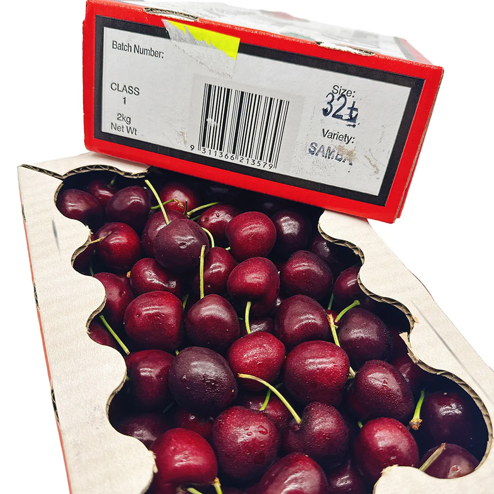 A & M Christesen First Class Cherries Gift Box - 32mm+ 2kg - Image 5