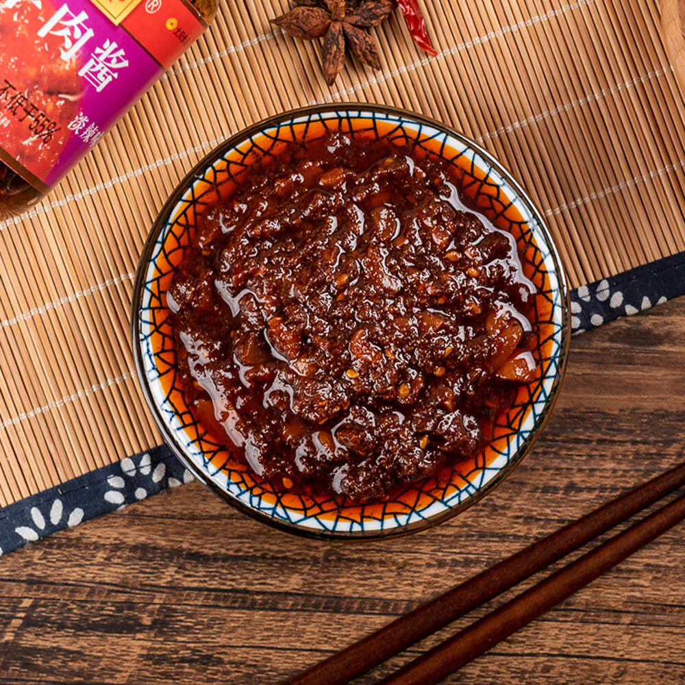 A Xiang Po Spicy Beef Chili Sauce in Red Pepper Oil (Mala Flavor) 200g – Chinese Mala Chili Oil - Image 2