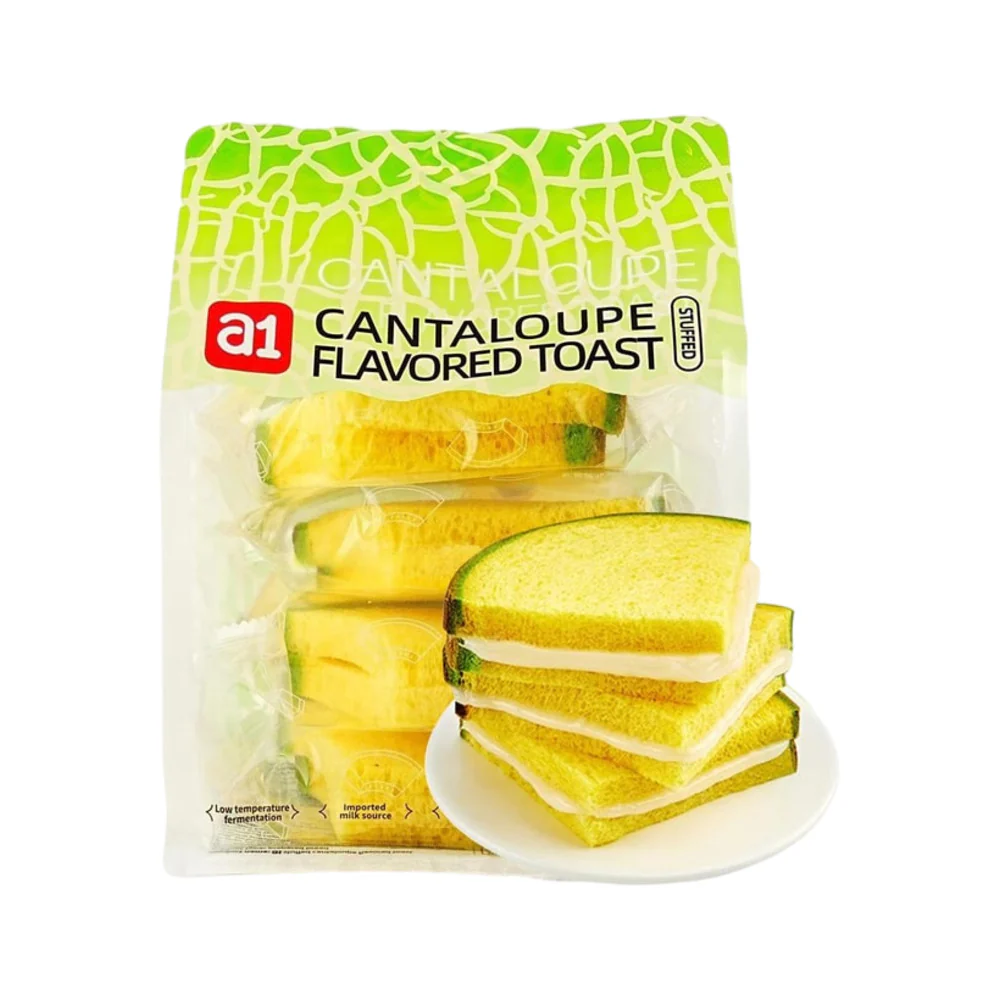 a1 Cantaloupe Flavoured Stuffed Toast 188g - Melon Cream Filled Sliced Bread