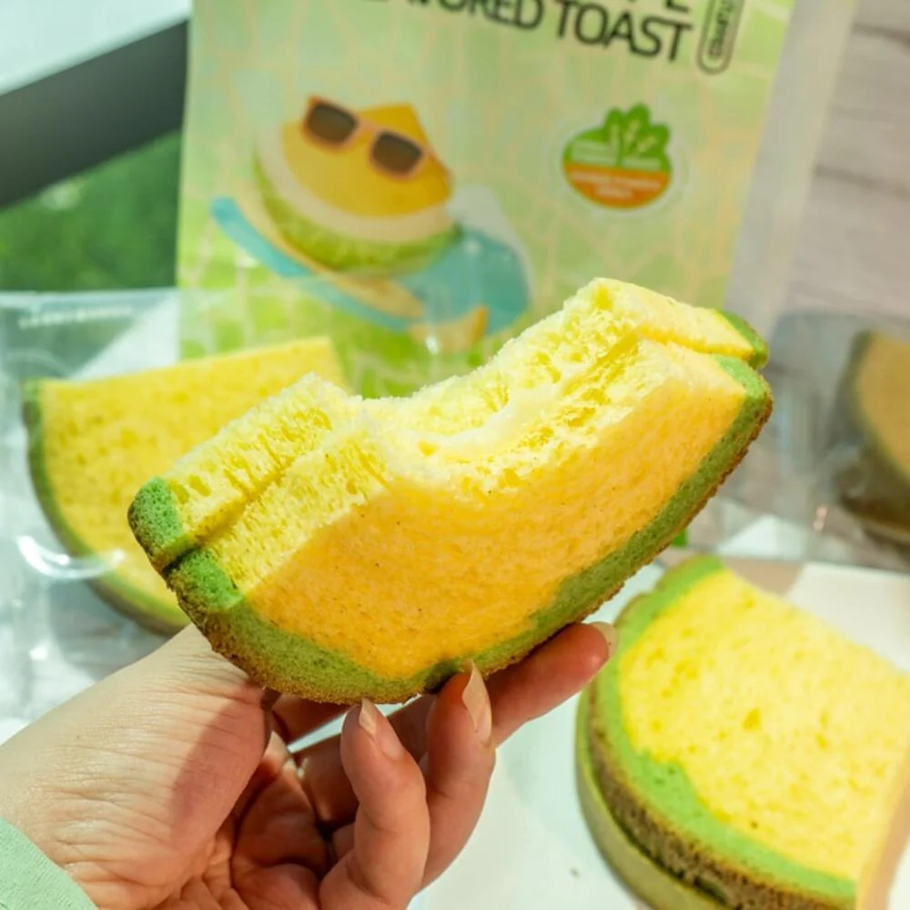 a1 Cantaloupe Flavoured Stuffed Toast 188g - Melon Cream Filled Sliced Bread - Image 4