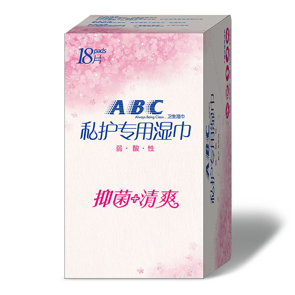 ABC Antibacterial Feminine Hygiene Wipes - 18 Pads - Image 2