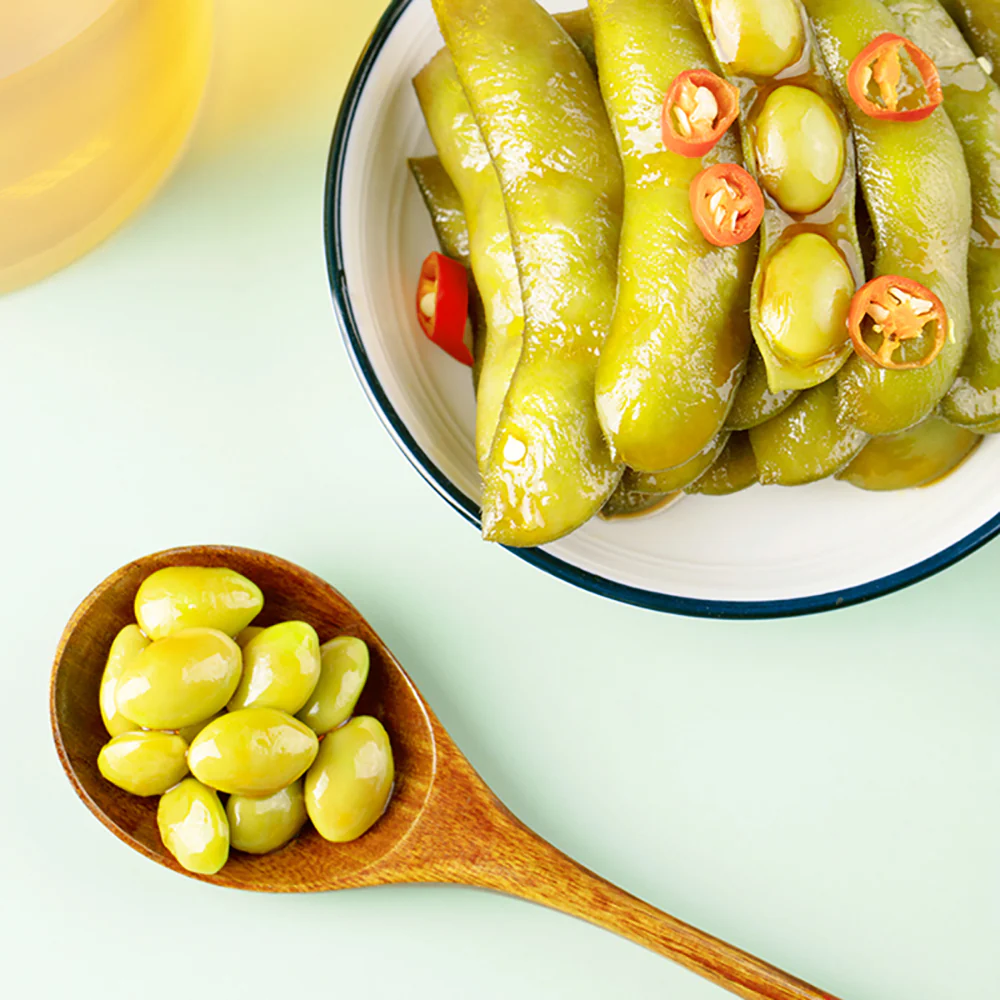 Abo Spicy Crab Flavored Edamame - 80g - Image 3