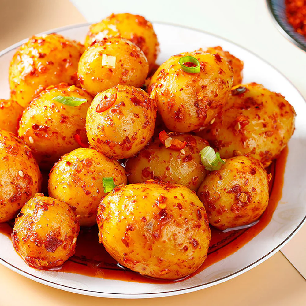 Abo Spicy Hot Pot Flavor Highland Baby Potatoes - 100g - Image 4