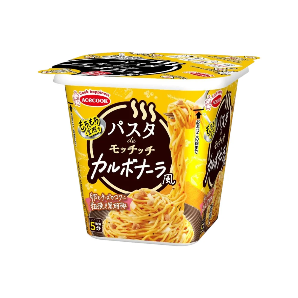 Acecook Pasta de Mochicchi Carbonara Cup Pasta 96g - Instant Creamy Bacon Pasta