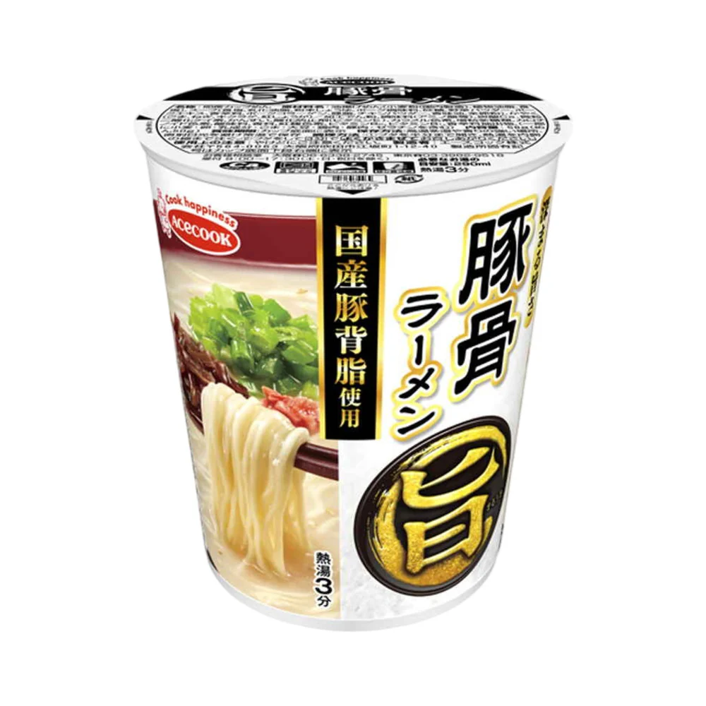 Acecook Tonkotsu Cup Ramen 58g - Japanese Pork Bone Instant Noodles