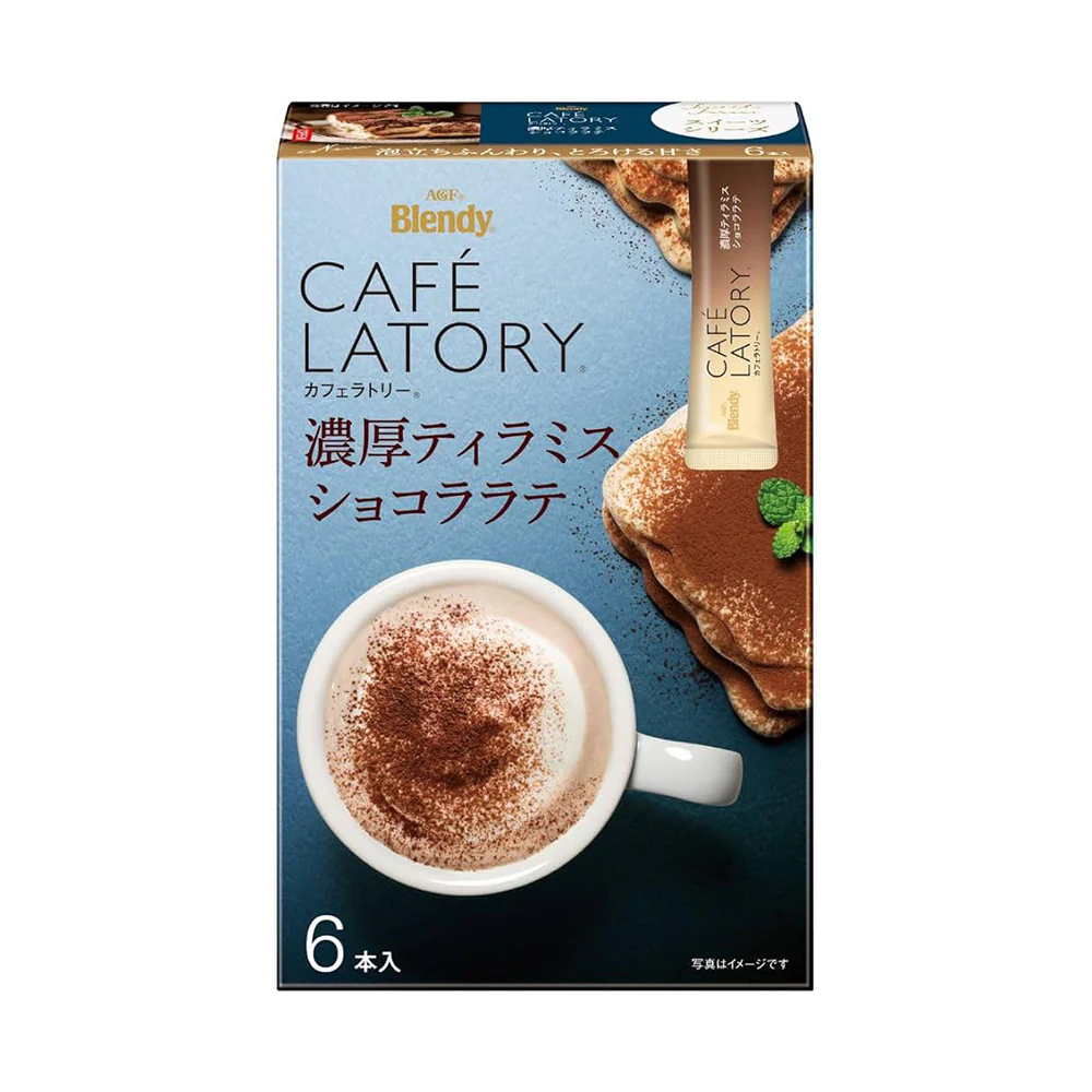 AGF Blendy Café Latory Rich Tiramisu Chocolate Latte – 6 Sticks (11.3g Each)