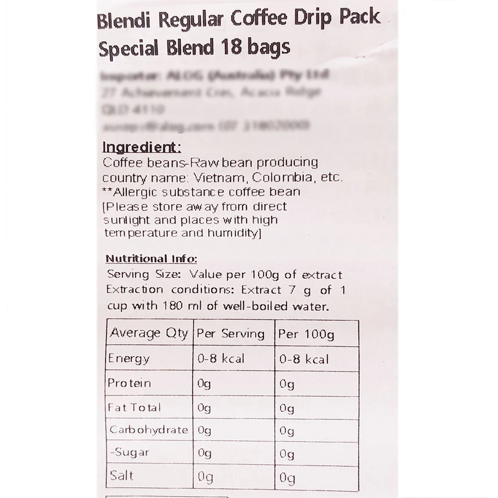 AGF Blendy Drip Coffee - 18 Bags, 126g - Image 3