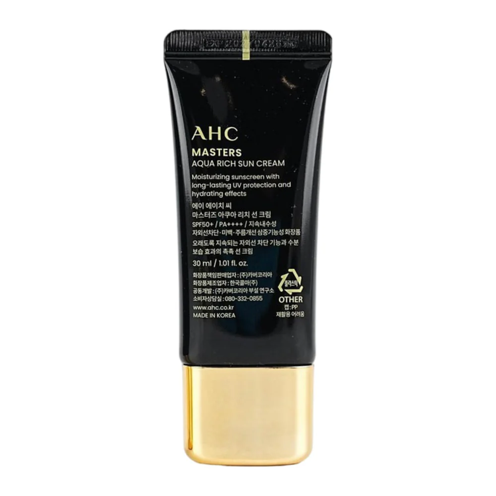 AHC Masters Aqua Rich Sun Cream SPF50+ PA++++ - 30ml - Image 2