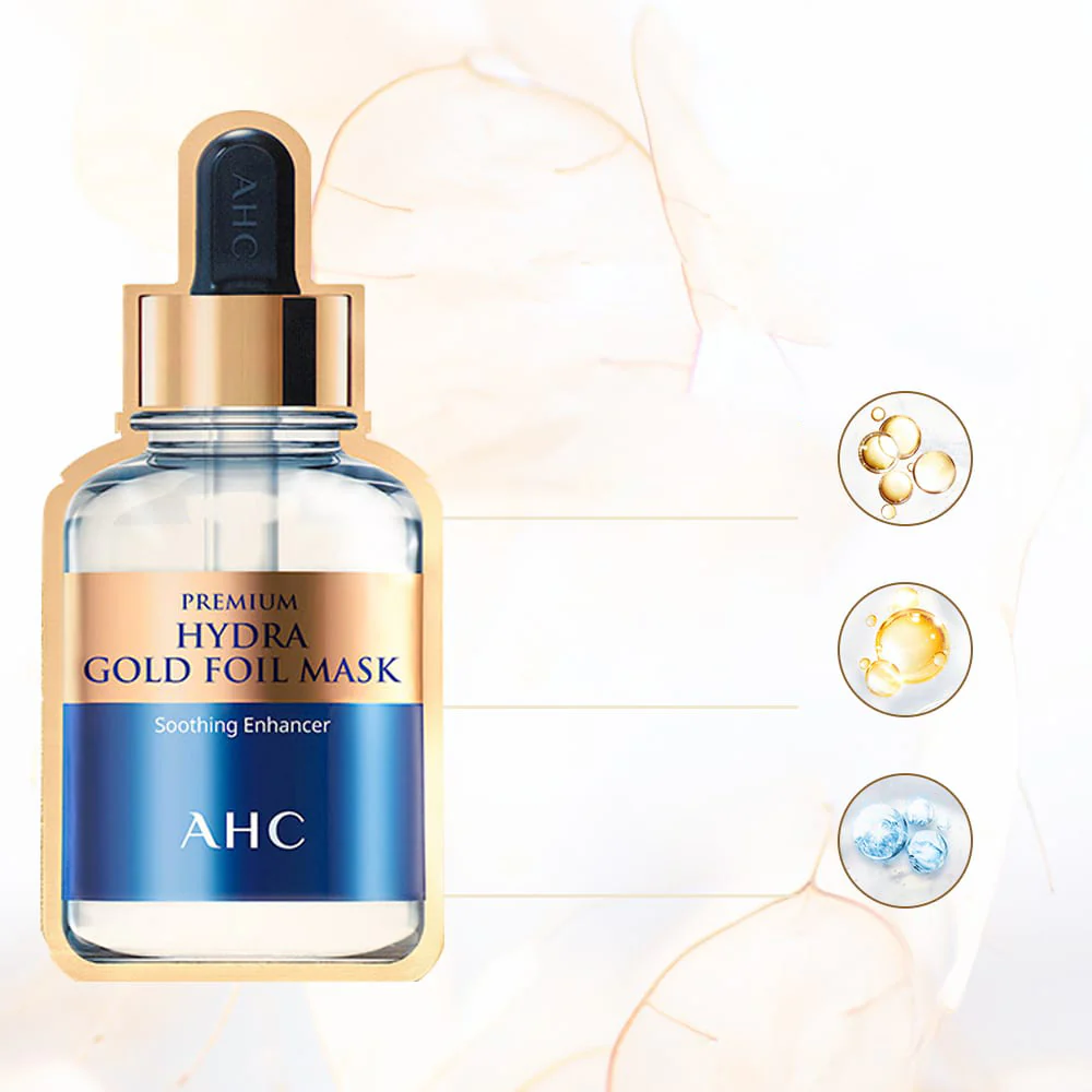 AHC Premium Hydra Gold Foil Mask - 5 Sheets, 125g - Image 2