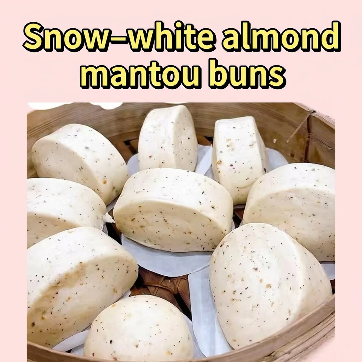 Aimeikang Wellness Almond Mantou Steamed Buns (Frozen) – 2 Pieces, 200g