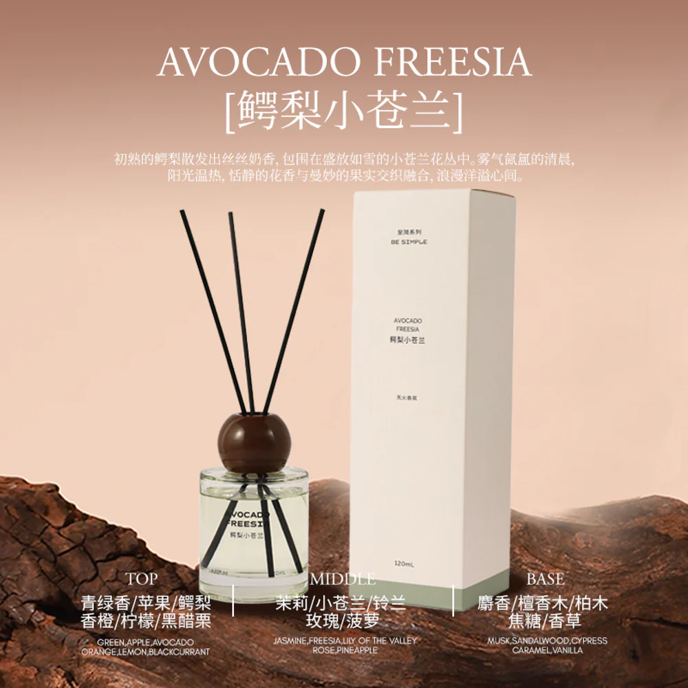 Airguard Avocado Freesia Reed Diffuser – Flameless Home Fragrance 120ml