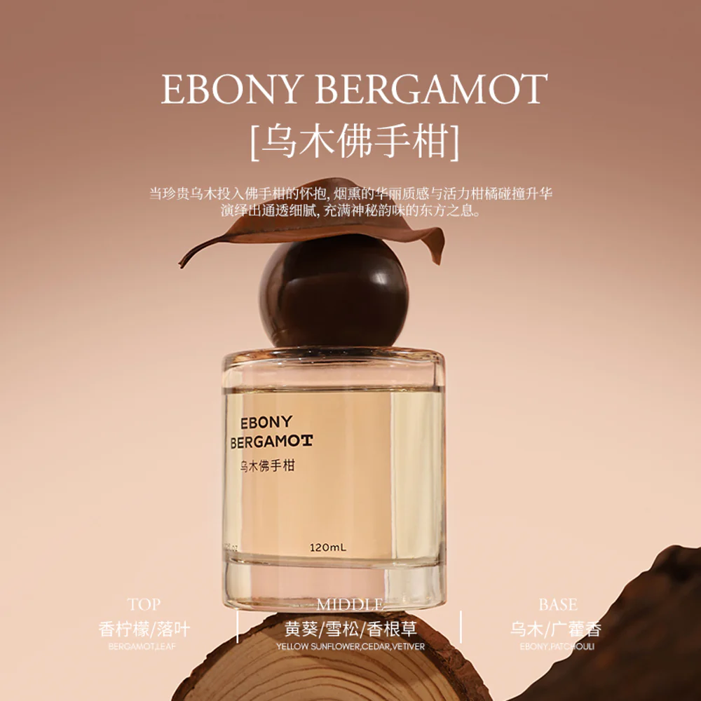 Airguard Ebony Bergamot Reed Diffuser – 120 ml Flameless Home Fragrance