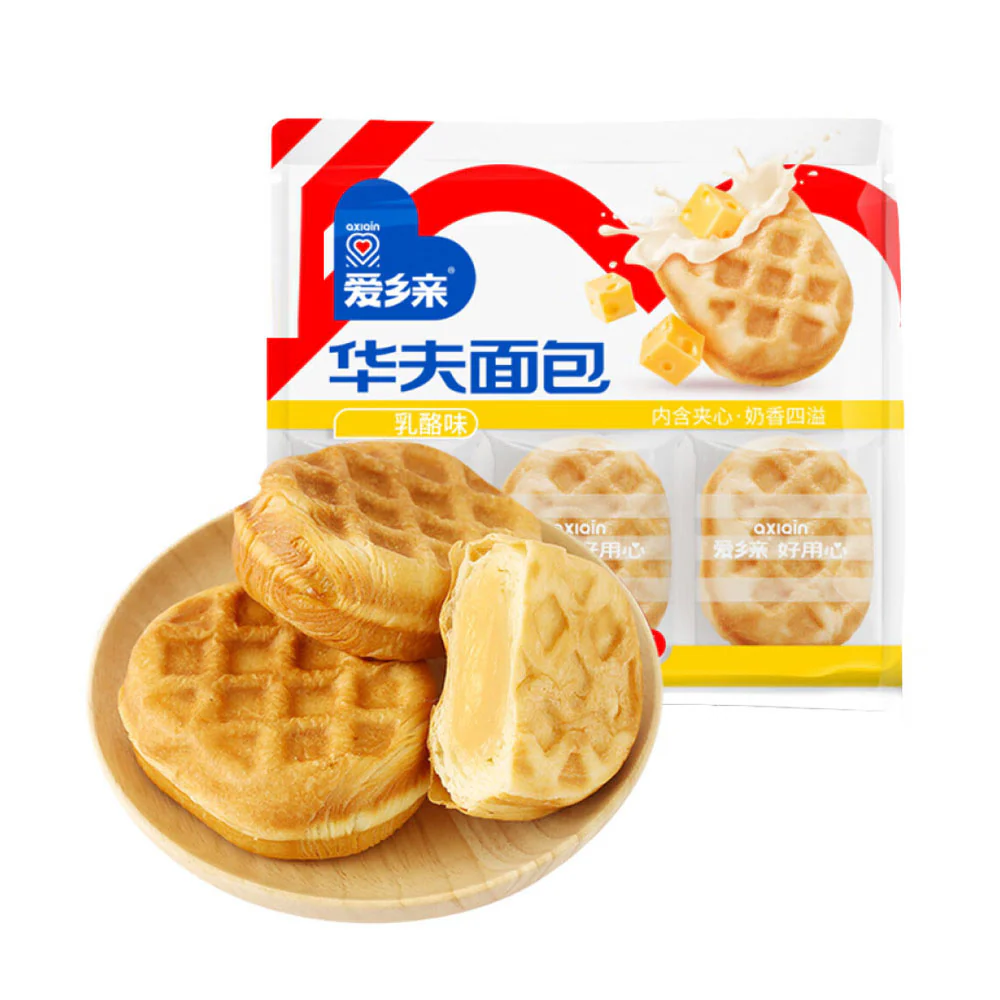 Aixiangqin Cheese Flavored Waffle Bread - 308g