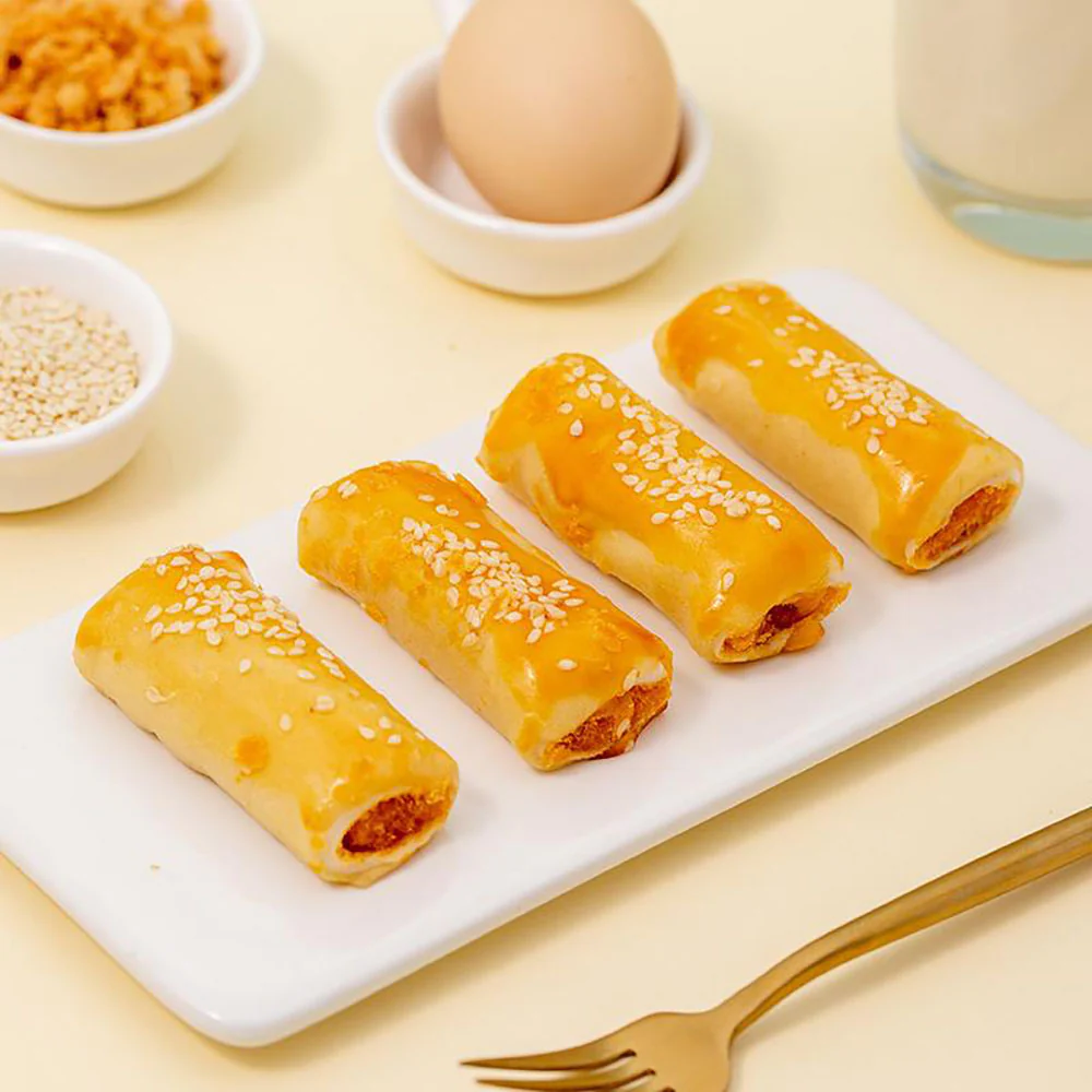 Aixiangqin Egg Yolk Meat Floss Rolls - 8 Pieces, 260g - Image 2