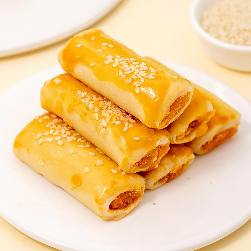 Aixiangqin Egg Yolk Meat Floss Rolls - 8 Pieces, 260g - Image 3