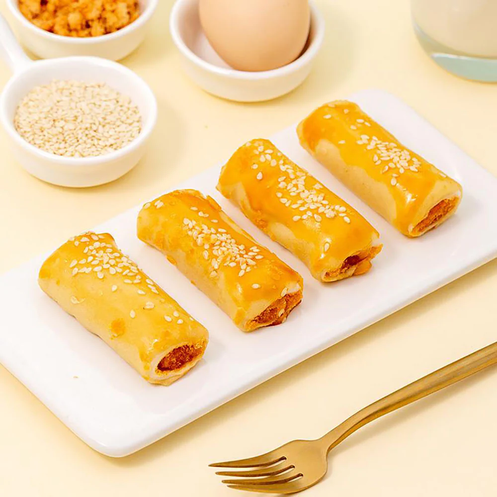 Aixiangqin Egg Yolk Meat Floss Rolls - 8 Pieces, 260g - Image 4
