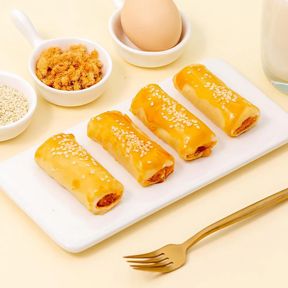 Aixiangqin Egg Yolk Meat Floss Rolls - 8 Pieces, 260g - Image 5