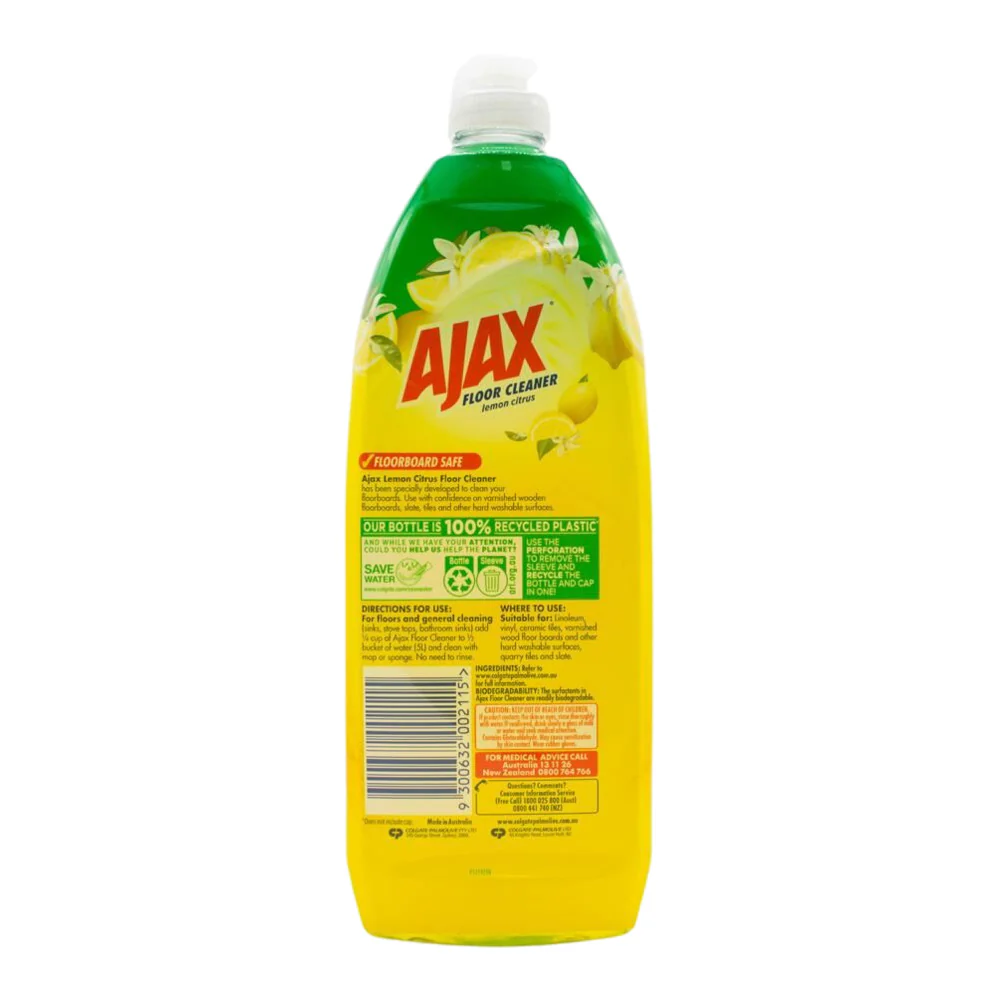 Ajax Lemon Citrus Multi-Surface Floor Cleaner 750ml - Image 2