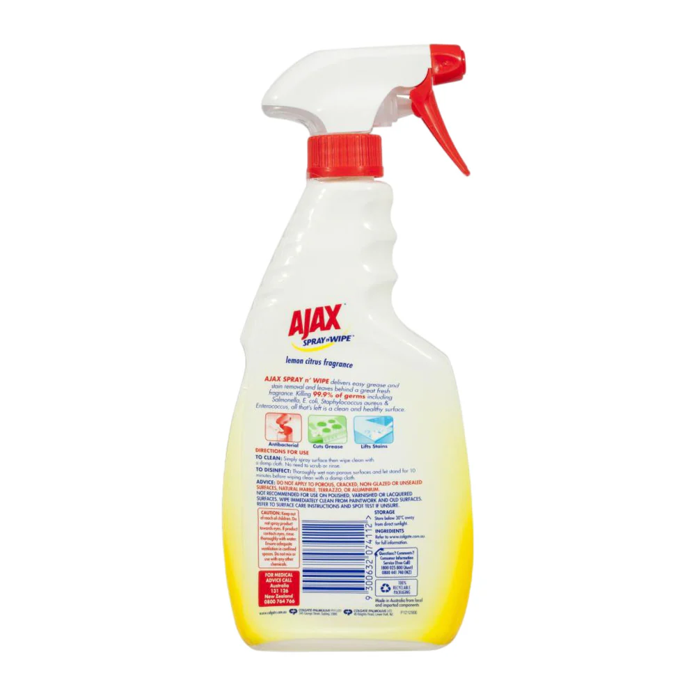 Ajax Spray n' Wipe Lemon Citrus Multi-Purpose Cleaner 500mL - Image 2