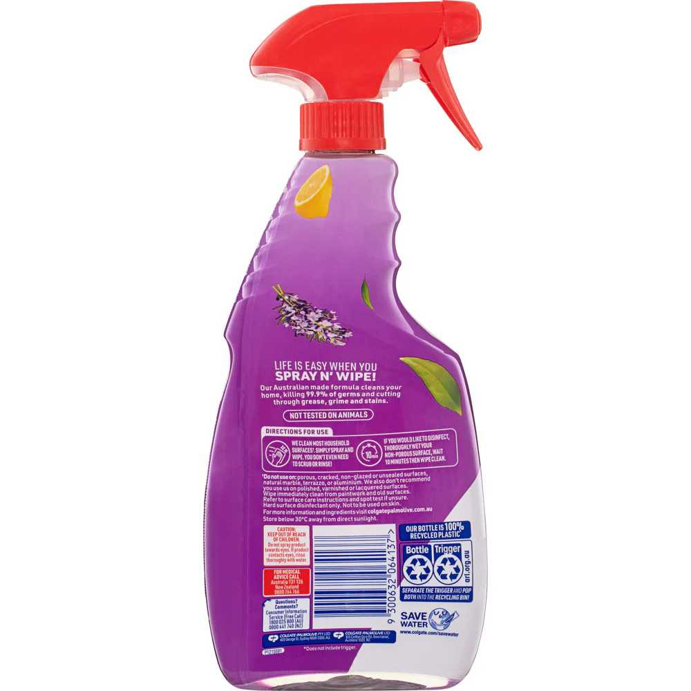 Ajax Spray n’ Wipe Multipurpose Cleaner Lavender & Citrus 500mL - Image 5