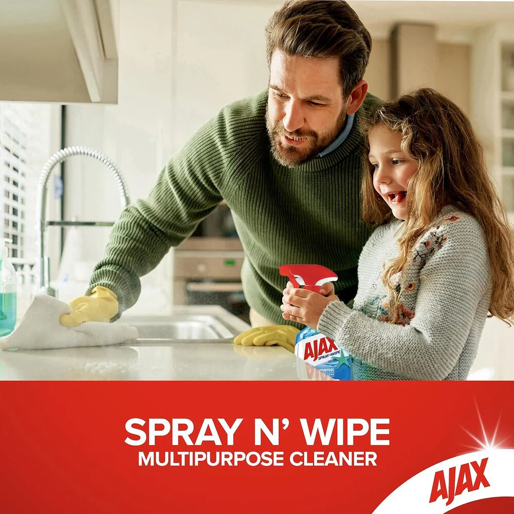 Ajax Spray n' Wipe Multipurpose Cleaner Ocean Fresh 500mL - Image 2