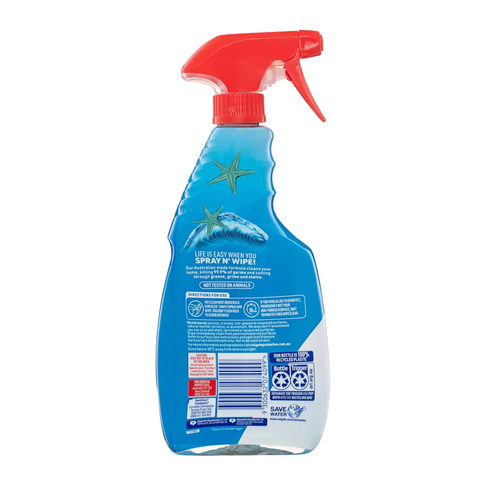 Ajax Spray n' Wipe Multipurpose Cleaner Ocean Fresh 500mL - Image 4