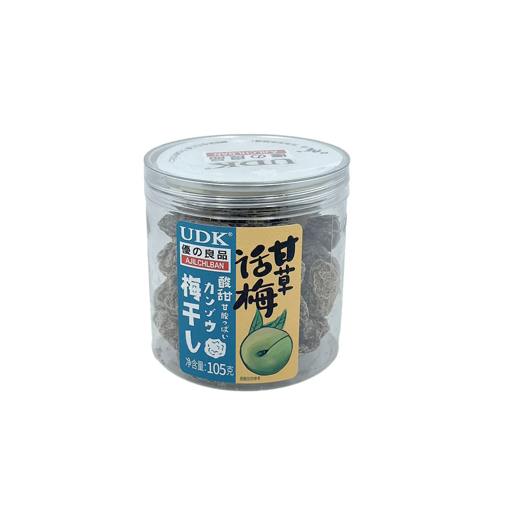 Aji Ichiban Licorice Preserved Plums 105g - Dried Salted Plum Snack