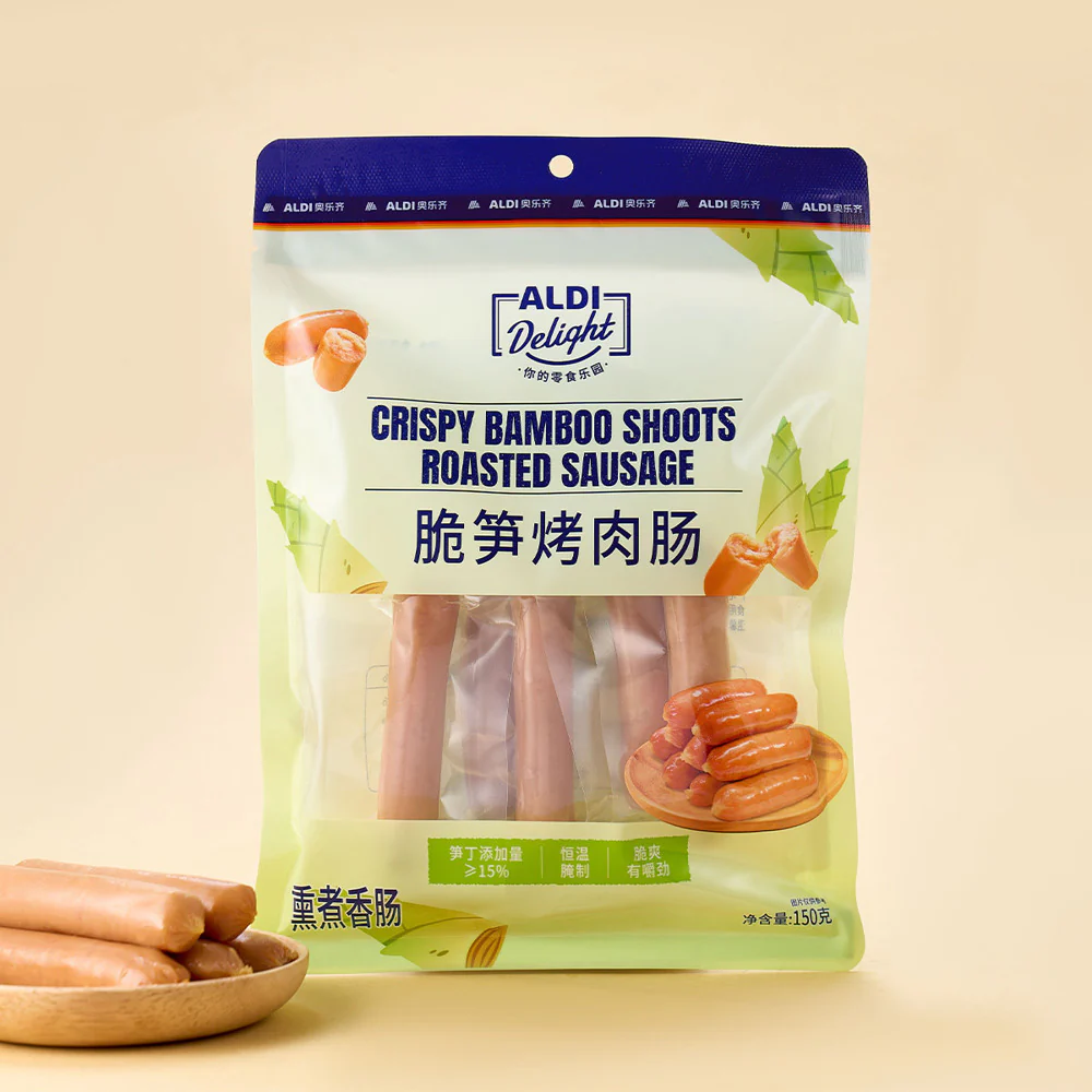 Aldi Delight Crispy Bamboo Shoots Roasted Sausages 150g – Limited Import - Image 3