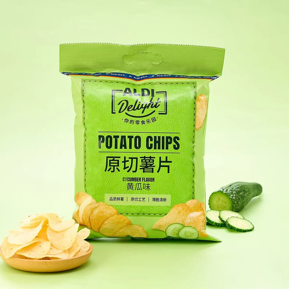 Aldi Delight Cucumber Flavour Potato Chips 128g – Limited Import - Image 4
