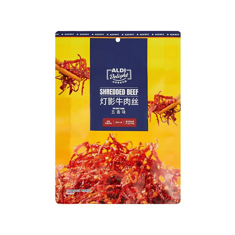 Aldi Delight Five-Spice Shredded Beef 100g – Sichuan-Style Crispy Beef Shreds - Limited Import