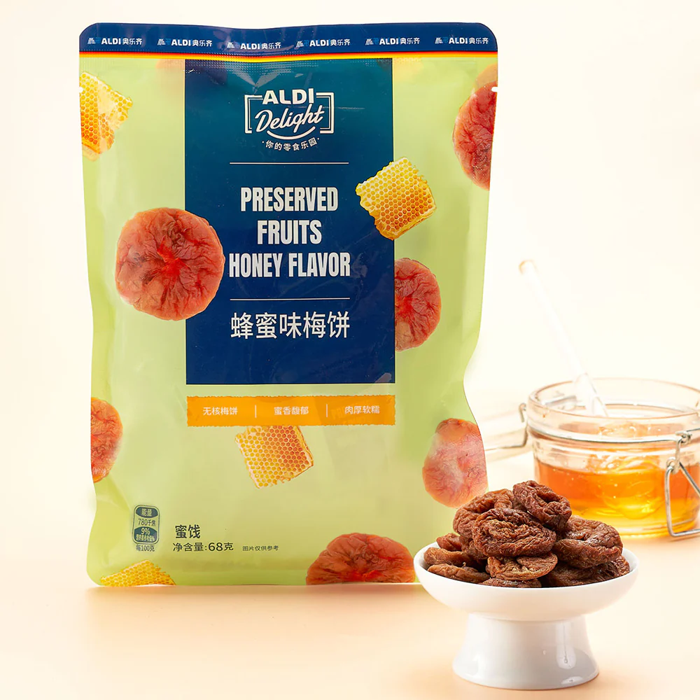 ALDI Delight Honey‑Flavoured Preserved Plums 68g – Limited Import - Image 2