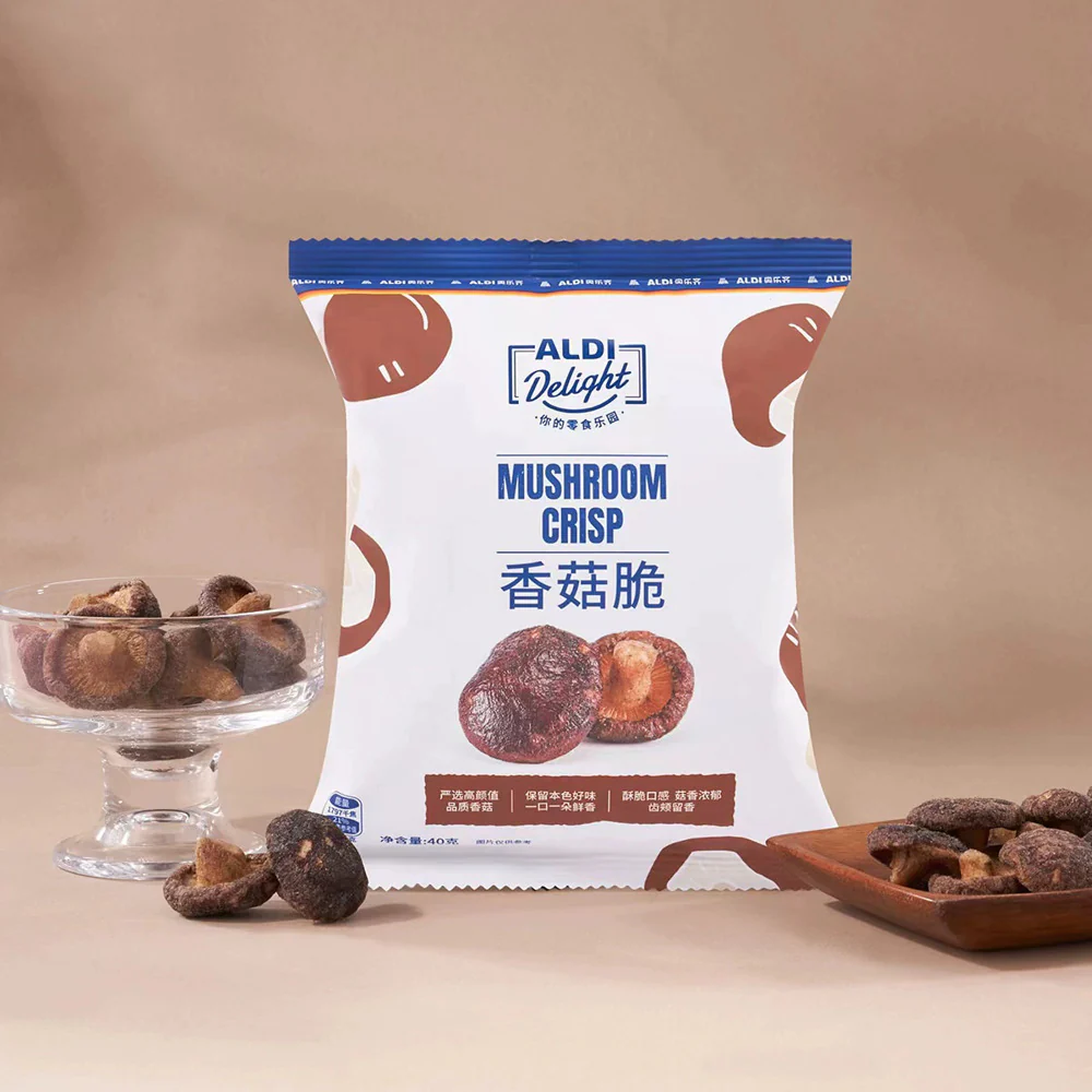 Aldi Delight Mushroom Crisp 40g – Shiitake Mushroom Chips - Limited Import - Image 4