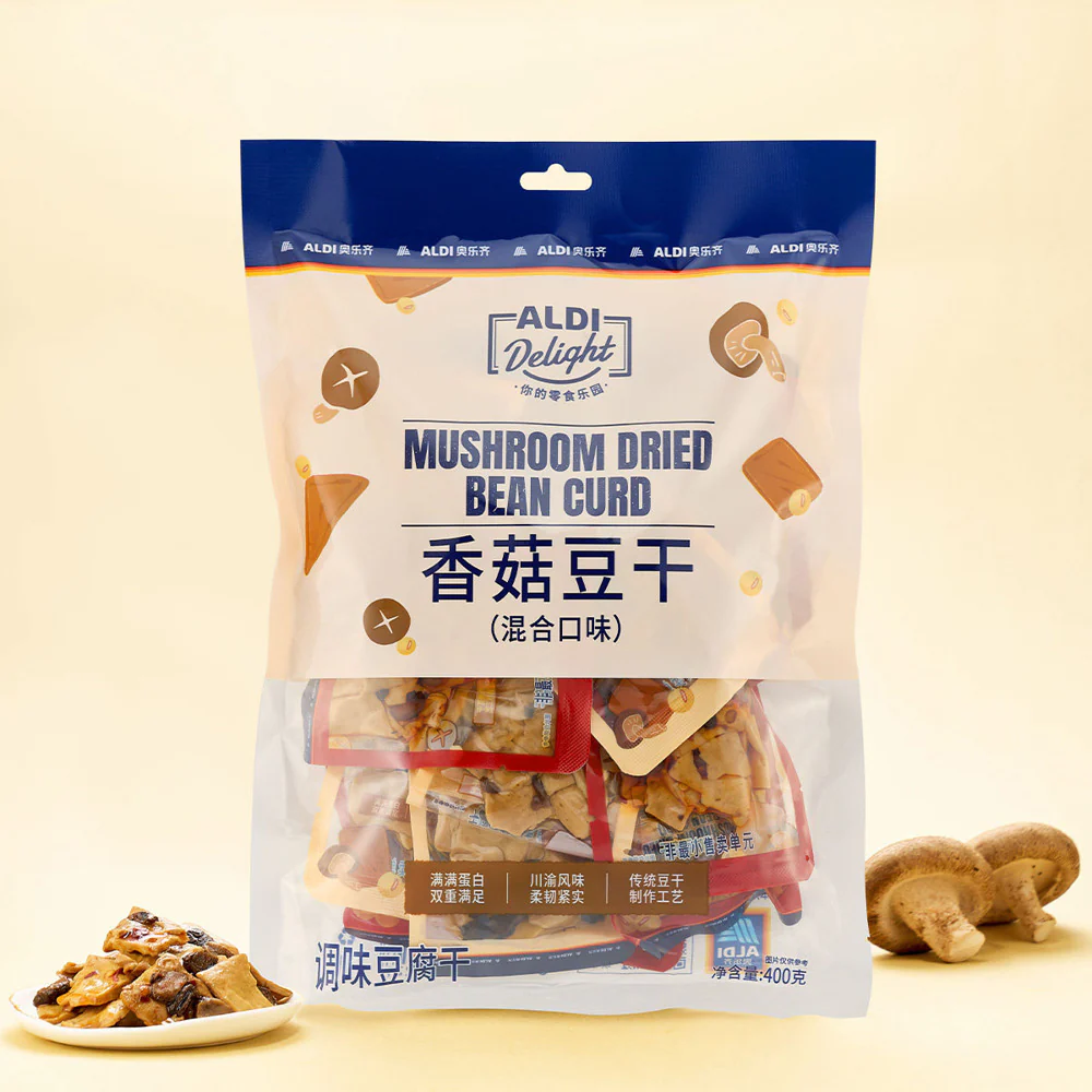 Aldi Delight Mushroom Dried Bean Curd Mixed Flavours 400g – Limited Import - Image 3