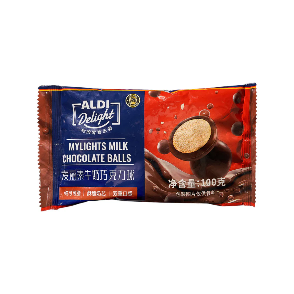 ALDI Delight Mylights Milk Chocolate Balls 100g – Limited Import