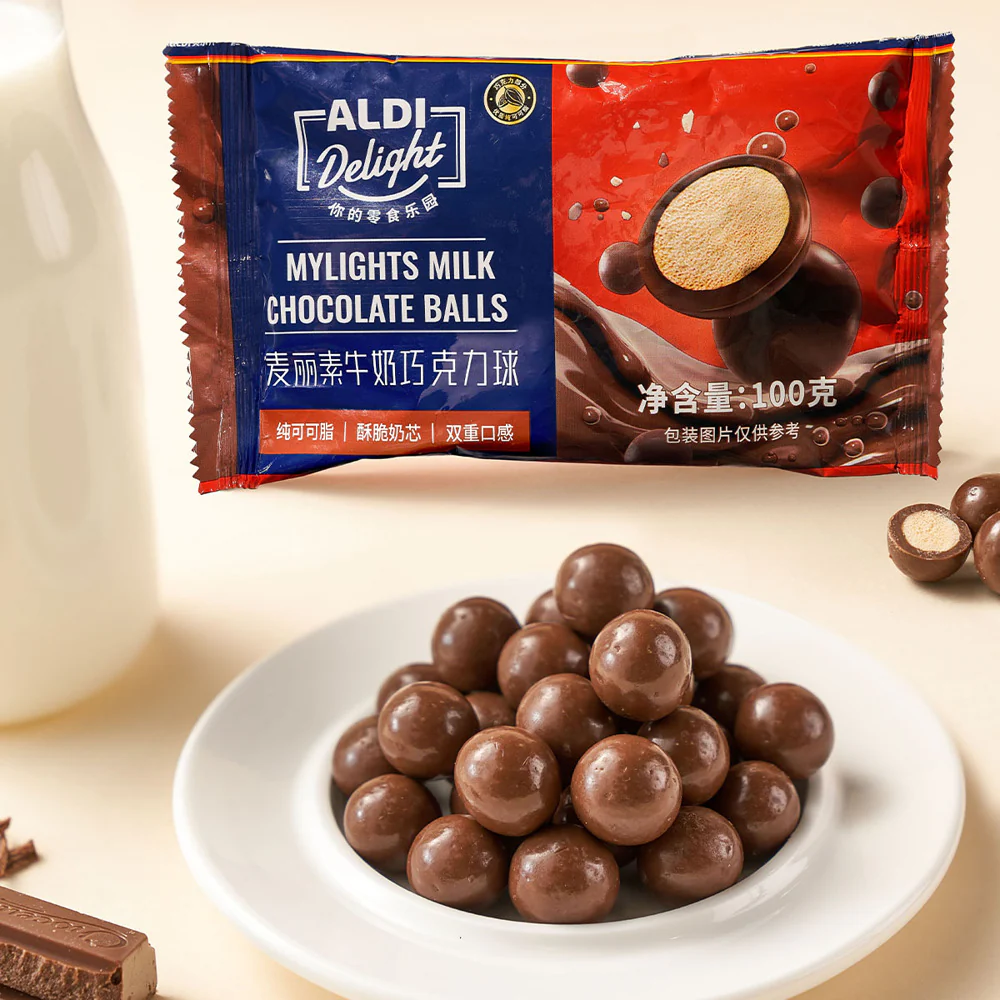 ALDI Delight Mylights Milk Chocolate Balls 100g – Limited Import - Image 3