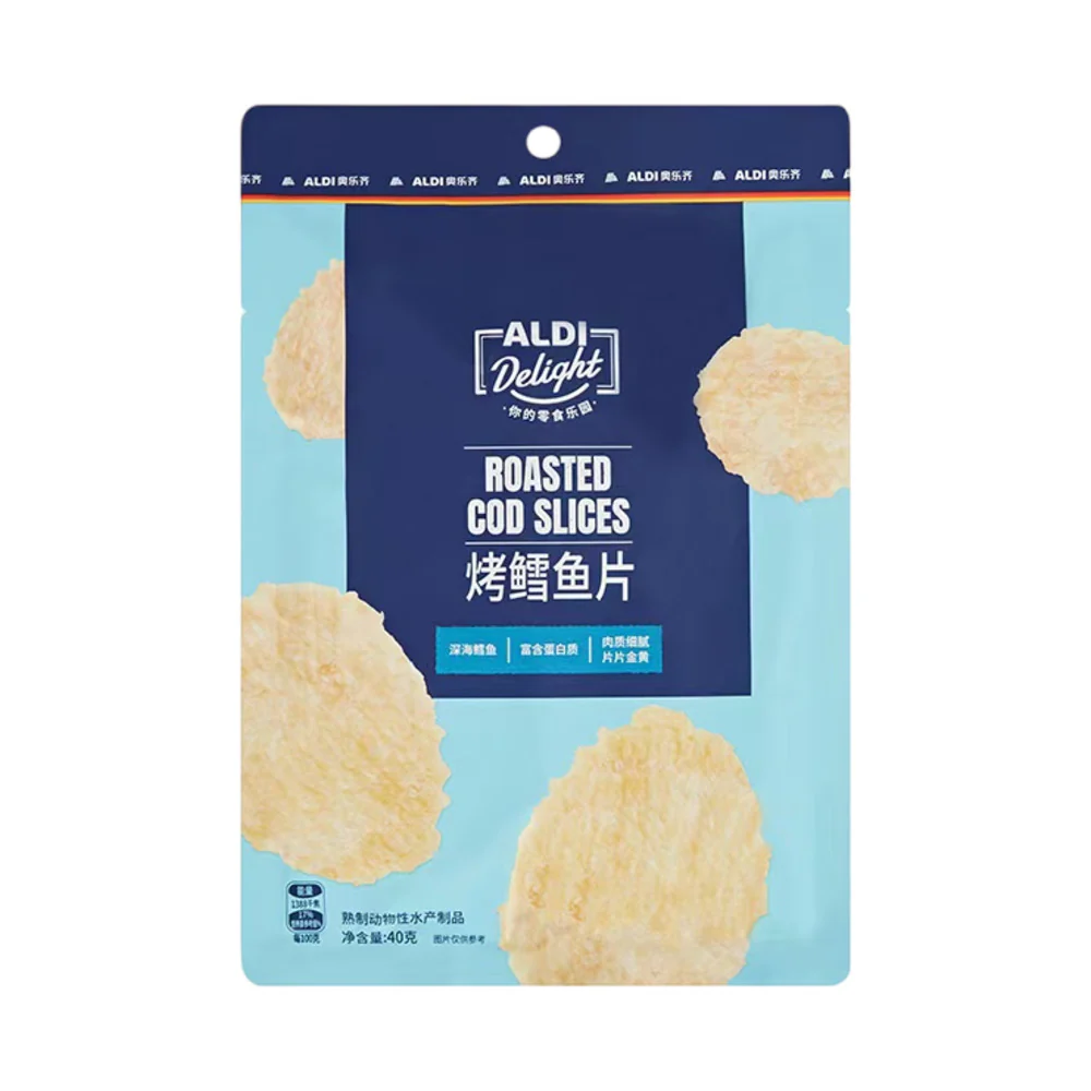 ALDI Delight Roasted Cod Slices 40g – Limited Import - Crispy Fish Snack