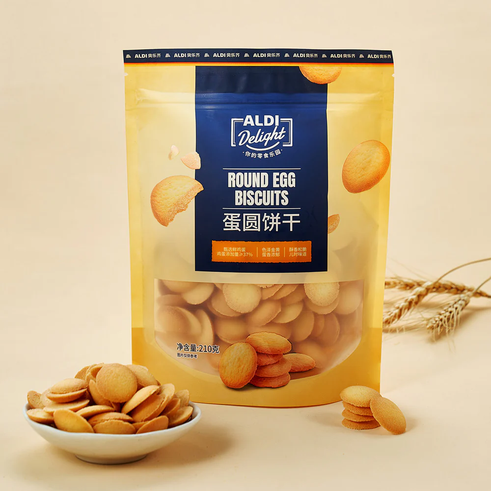 ALDI Delight Round Egg Biscuits 210g – Limited Import - Image 3
