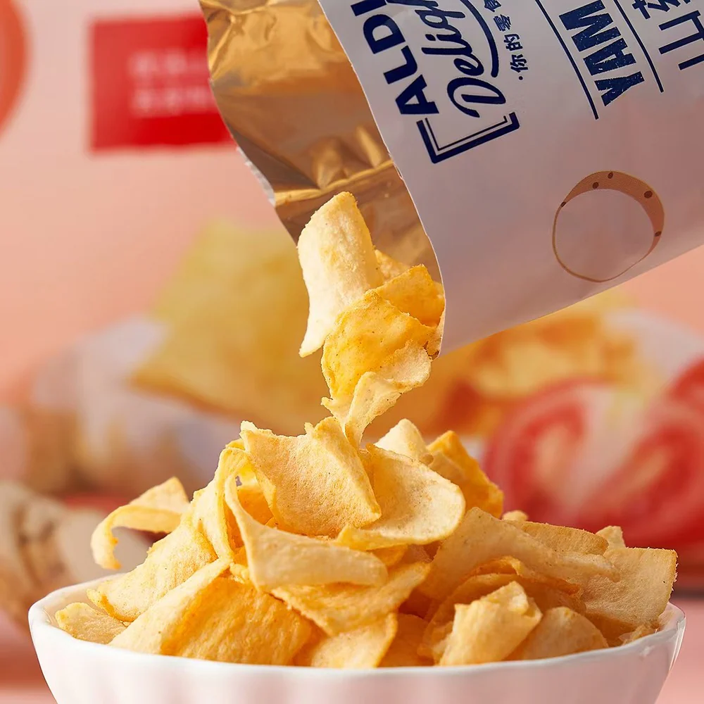Aldi Delight Yam Chips – Tomato Flavor 12g x 10 Pack – Limited Import - Image 2