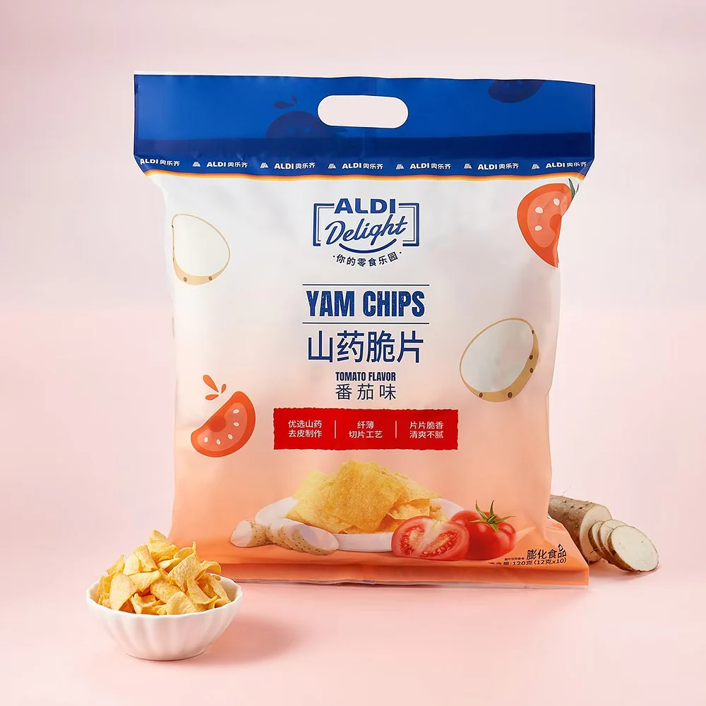Aldi Delight Yam Chips – Tomato Flavor 12g x 10 Pack – Limited Import - Image 4