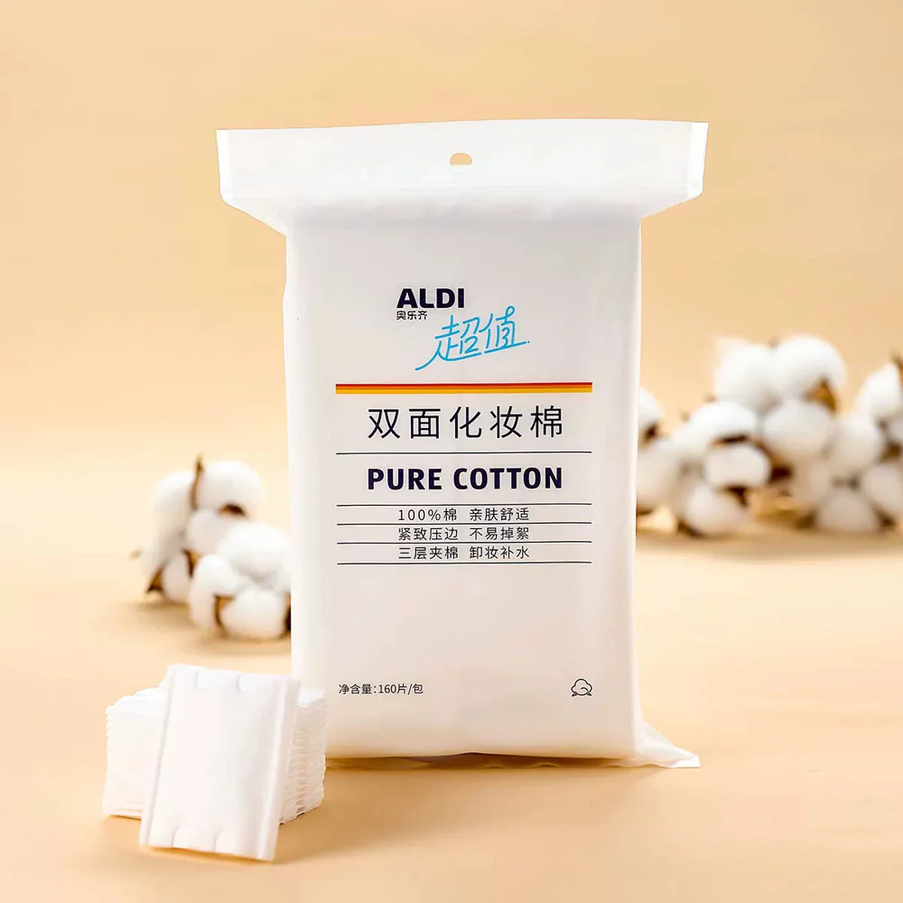 ALDI Dual-Sided Pure Cotton Rounds - 160 Count – Limited Import - Image 3