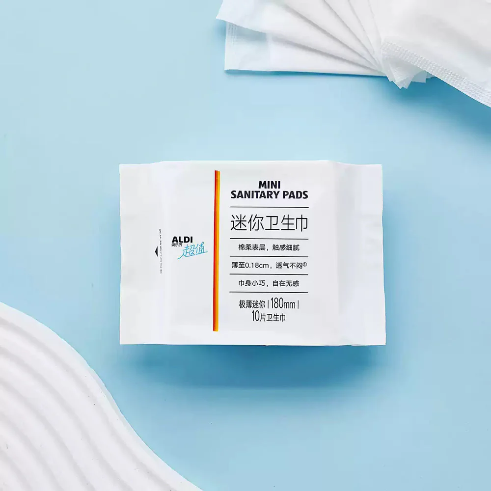 ALDI Mini Sanitary Pads 180 mm (Ultra-Thin) - 10 Pads – Limited Import - Image 4