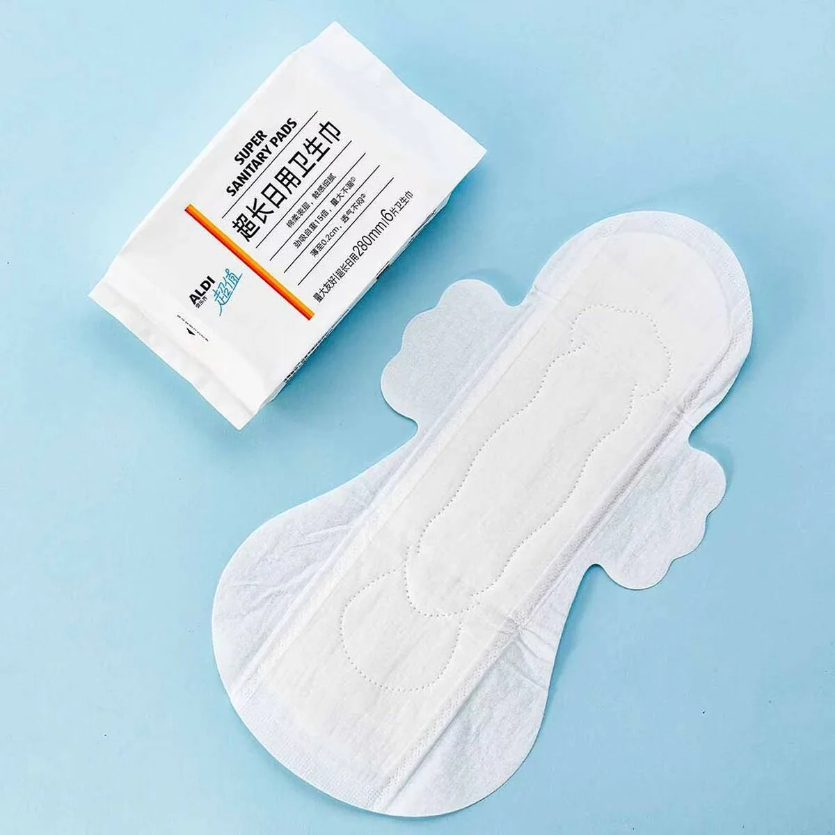ALDI Super Sanitary Pads – Extra-Long Day 280 mm, 6 Pads – Limited Import - Image 3