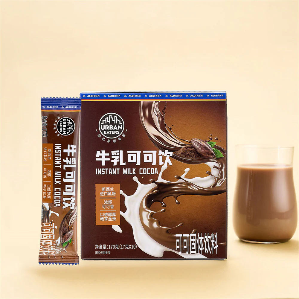 Aldi Urban Eaters Instant Milk Cocoa Drink 170g (10 Sachets) – Limited Import - Image 3